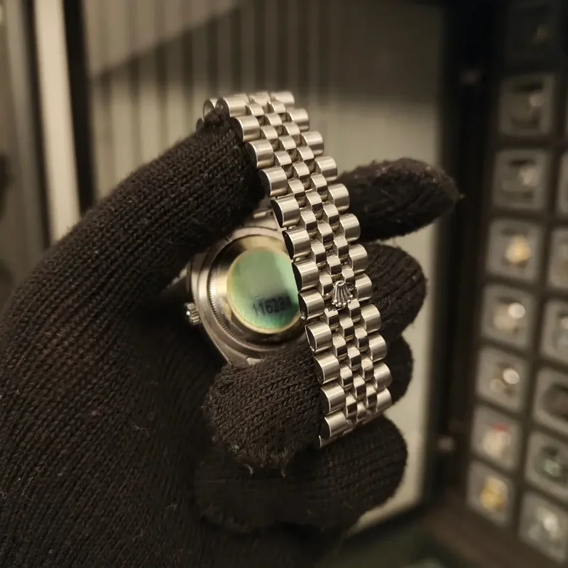 Thumb Datejust 36 Stainless Steel Fluted / Jubilee / Silver Diamond