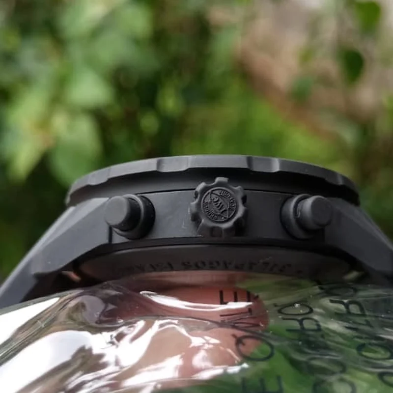 Thumb Aquatimer Chronograph Stainless Steel / Black / Rubber / Galapagos Islands