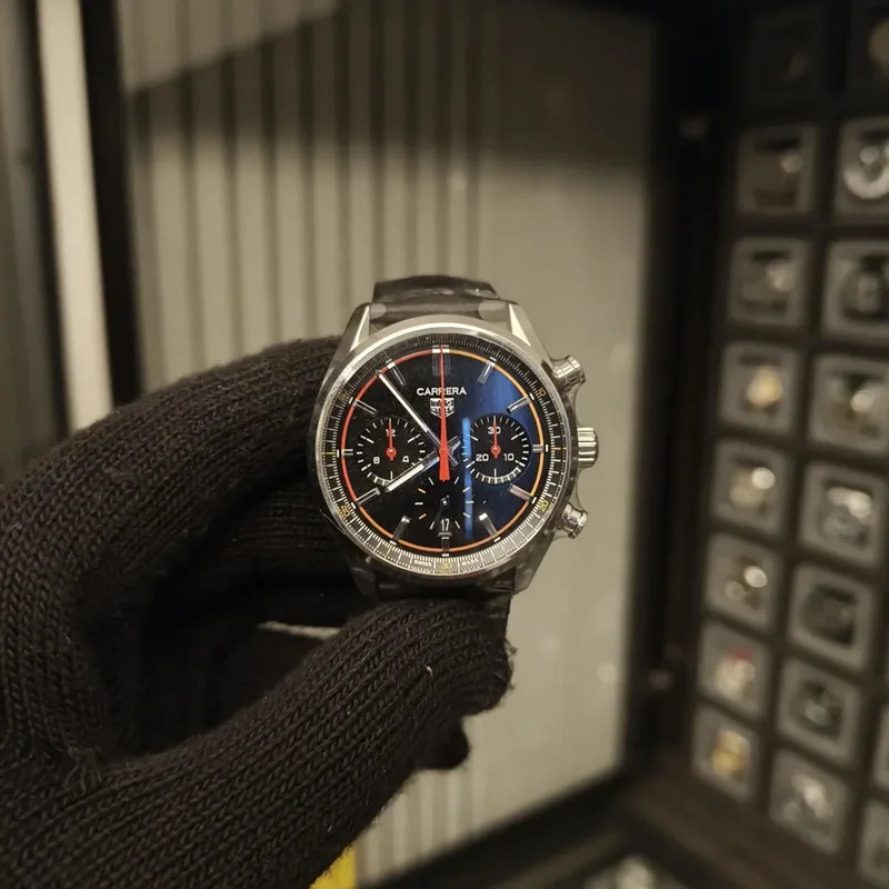 Carrera Calibre Heuer 02 42 Stainless Steel / Black