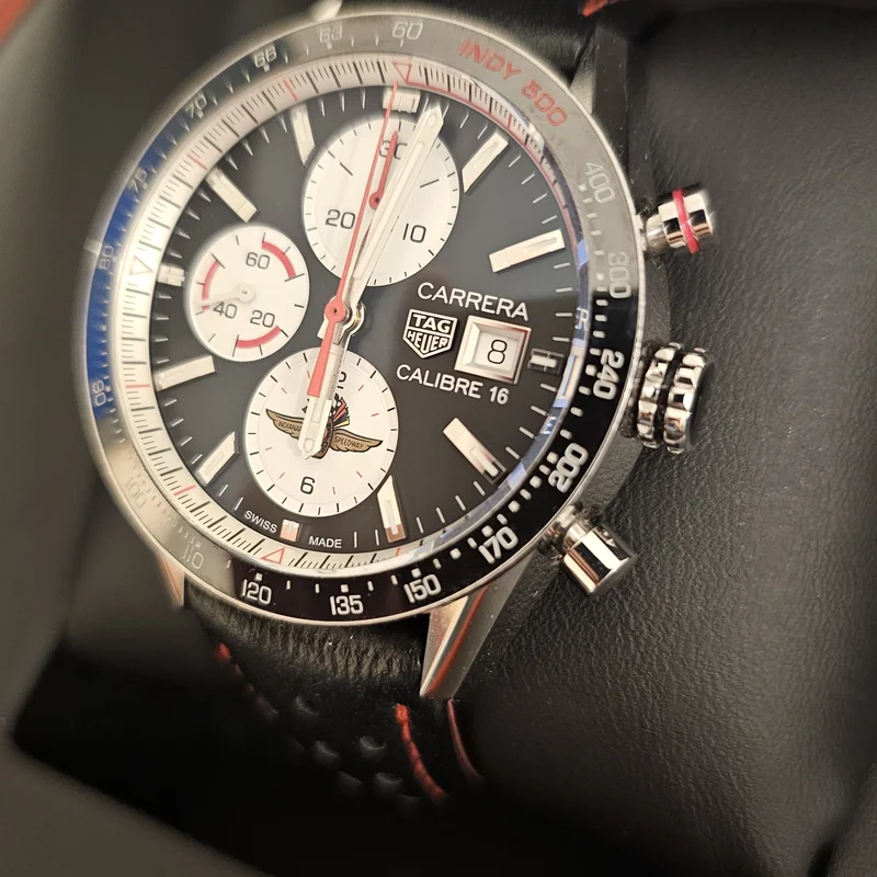 Thumb Carrera Calibre 16 41 Stainless Steel / Black Retro / Indy 500