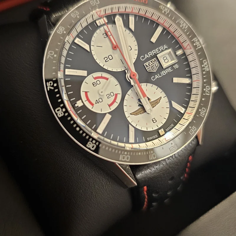 Thumb Carrera Calibre 16 41 Stainless Steel / Black Retro / Indy 500