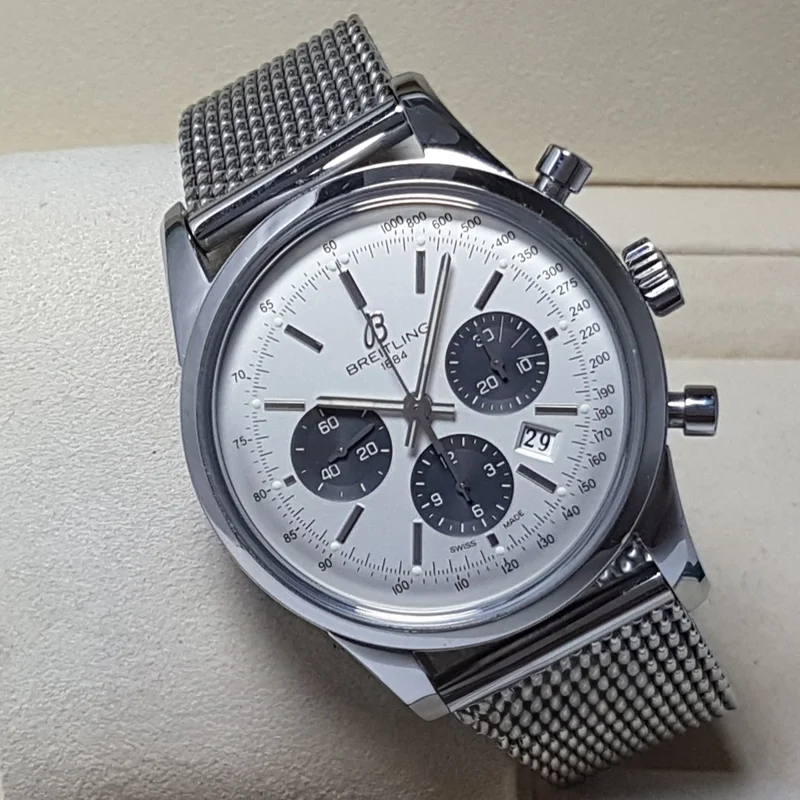 Transocean Chronograph Stainless Steel / Panda / Ocean Classic
