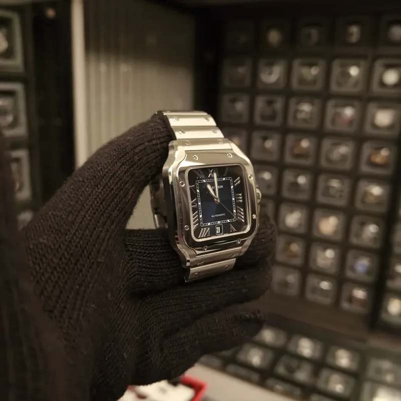 Thumb Santos de Cartier Blue Large