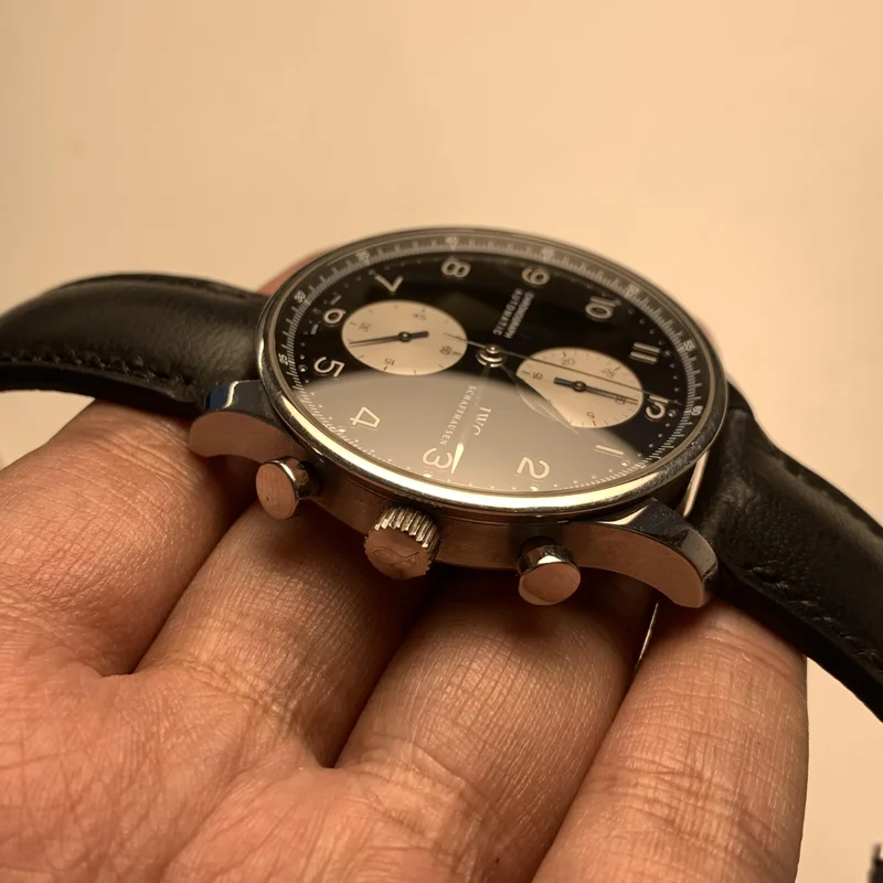 Thumb Portuguese Chrono-Automatic Stainless Steel / Reverse Panda