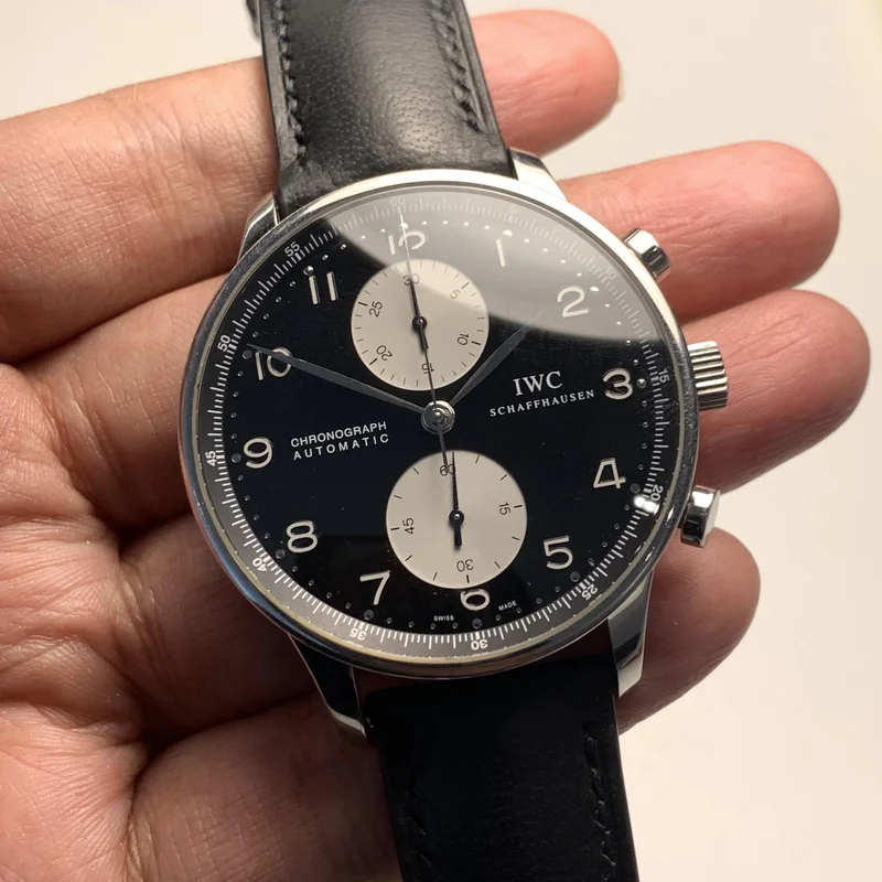 Portuguese Chrono-Automatic Stainless Steel / Reverse Panda