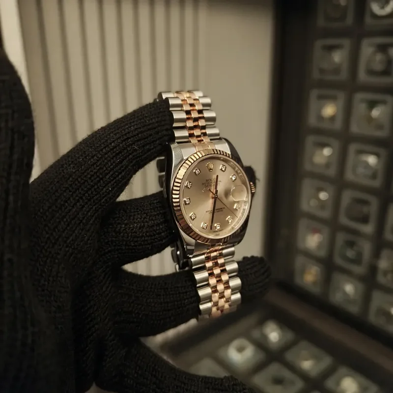 Thumb Datejust 36 Rolesor Everose Fluted / Jubilee / Pink Diamonds