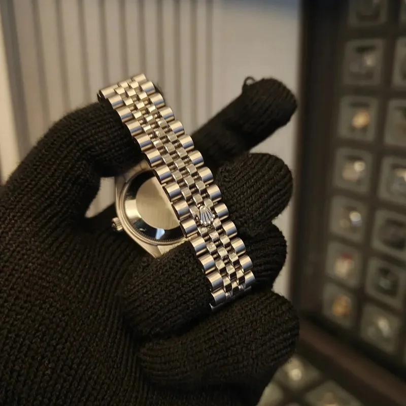 Thumb Datejust 31 Stainless Steel Fluted / Jubilee / Black - Roman