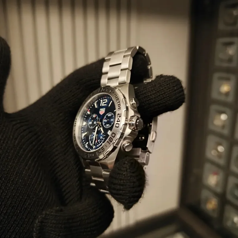 Thumb Formula 1 Chronograph Quartz 43 Stainless Steel / Blue / Bracelet