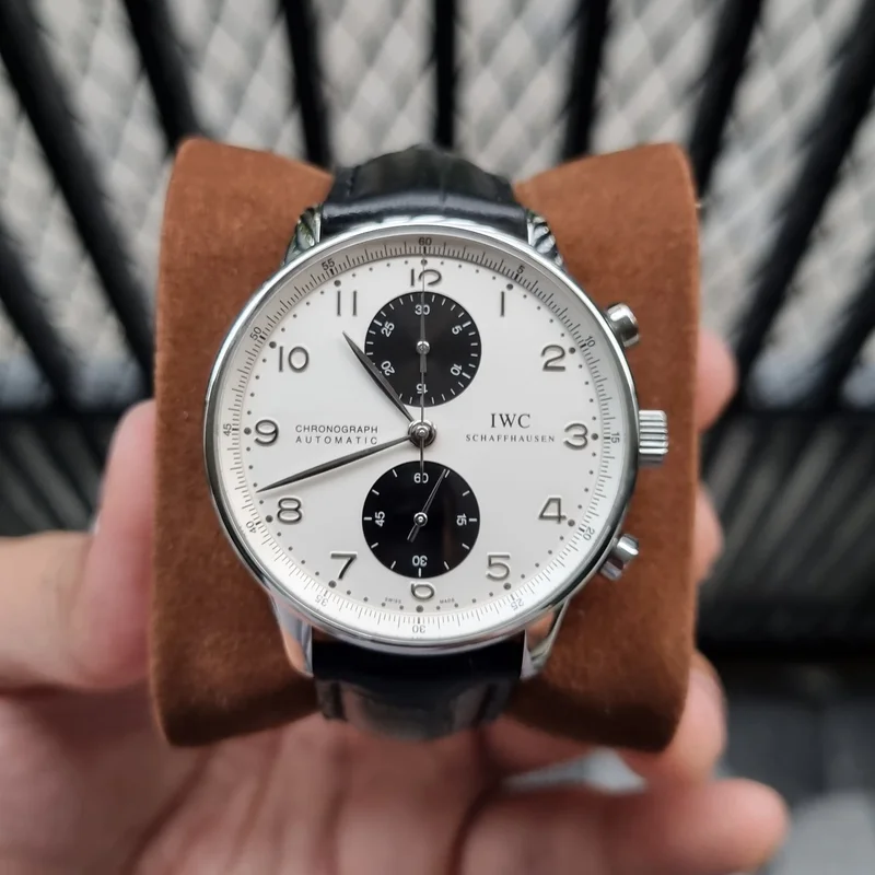 Thumb Portuguese Chrono-Automatic Stainless Steel / Panda