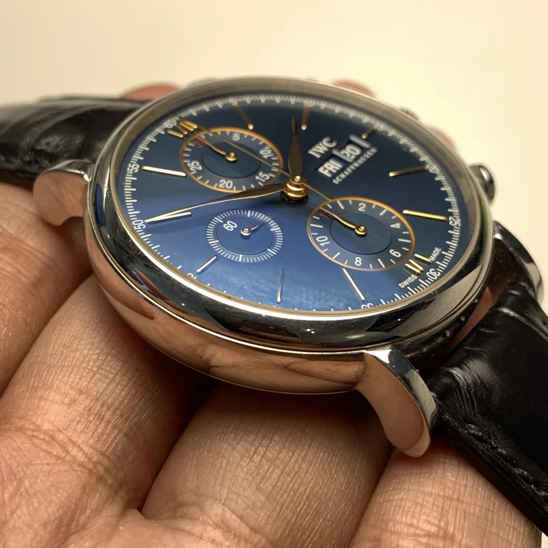 Thumb Portofino Chronograph Stainless Steel / Blue