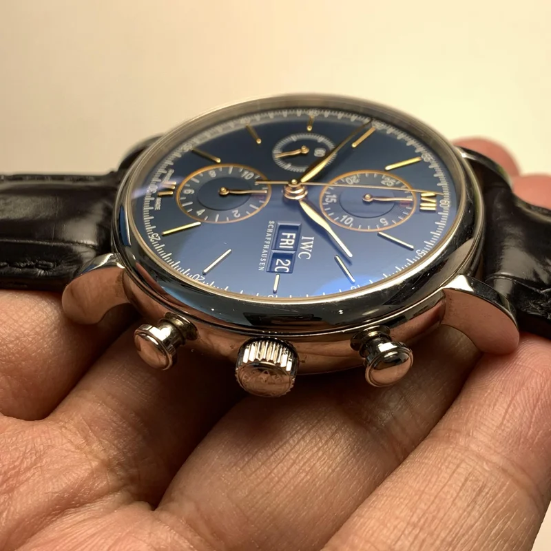 Thumb Portofino Chronograph Stainless Steel / Blue