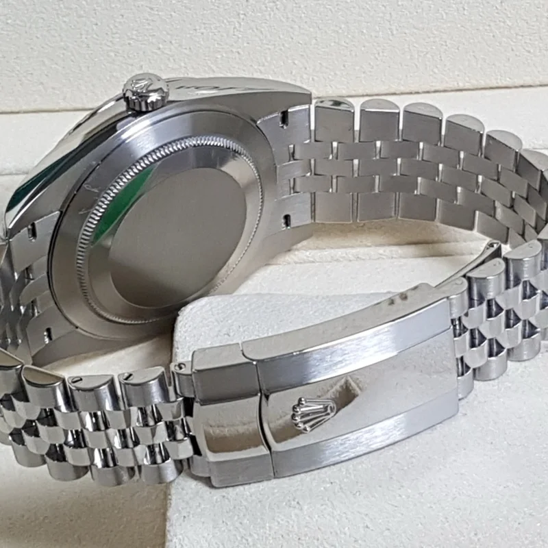 Thumb Datejust 41 Stainless Steel Fluted / Jubilee / Black