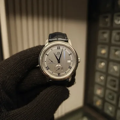 De Ville Prestige Co-Axial 39.5 Power Reserve Stainless Steel / Vintage Grey Silk