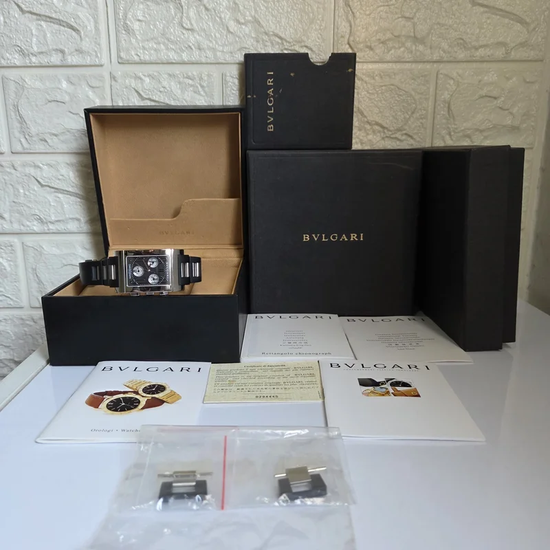 Thumb Rettangolo Chronograph Quartz / Stainless Steel / Black