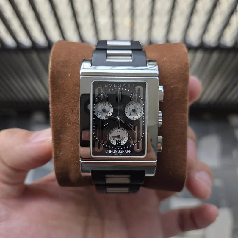 Rettangolo Chronograph Quartz / Stainless Steel / Black