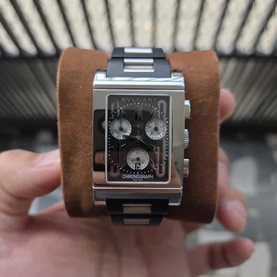 Rettangolo Chronograph Quartz / Stainless Steel / Black