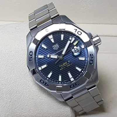Aquracer 300M Calibre 5 43 Stainless Steel / Blue / Bracelet