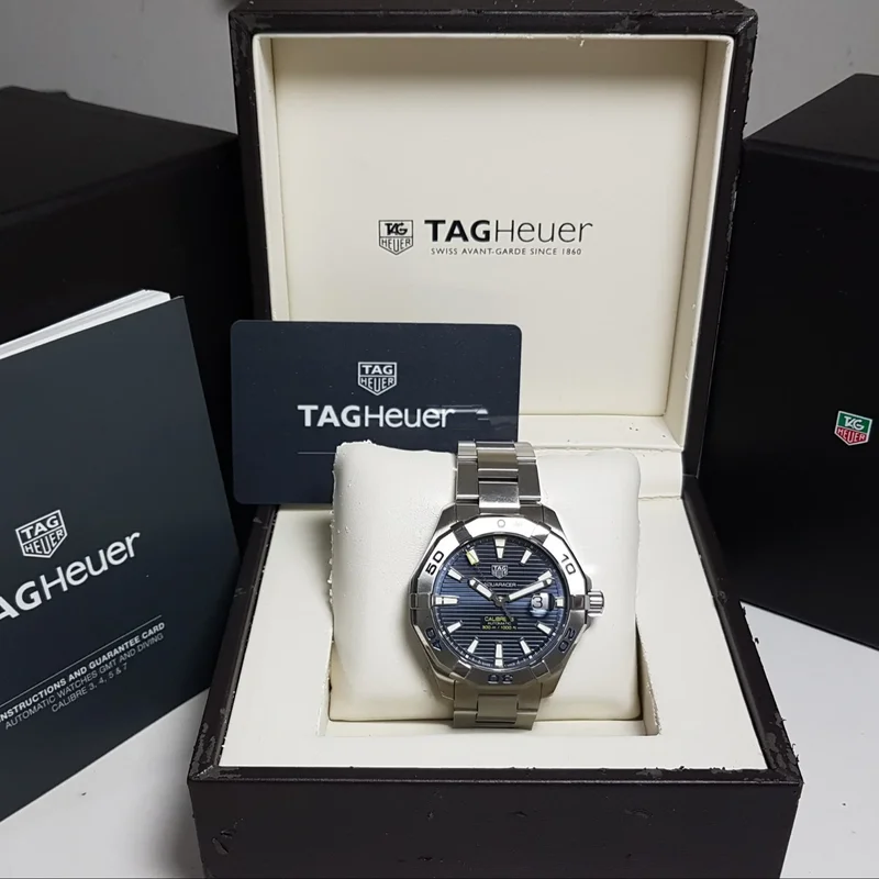 Thumb Aquracer 300M Calibre 5 43 Stainless Steel / Blue / Bracelet