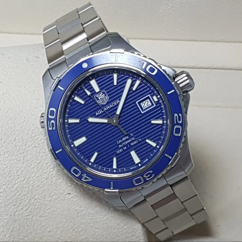 Aquaracer 500M Calibre 5 41 Stainless Steel / Blue / Bracelet