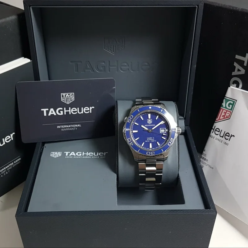 Thumb Aquaracer 500M Calibre 5 41 Stainless Steel / Blue / Bracelet