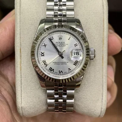 Lady-Datejust 26 Fluted Silver Diamonds Jubilee