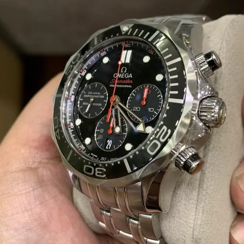 Thumb Seamaster Diver 300M Co-Axial 44 Chronograph Stainless Steel / Black / Bracelet