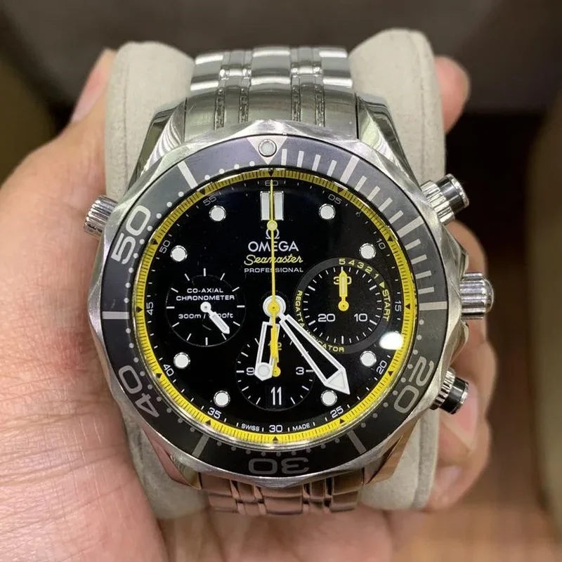 Seamaster Diver 300M Co-Axial 44 Regatta Chronograph Stainless Steel / Black / Bracelet