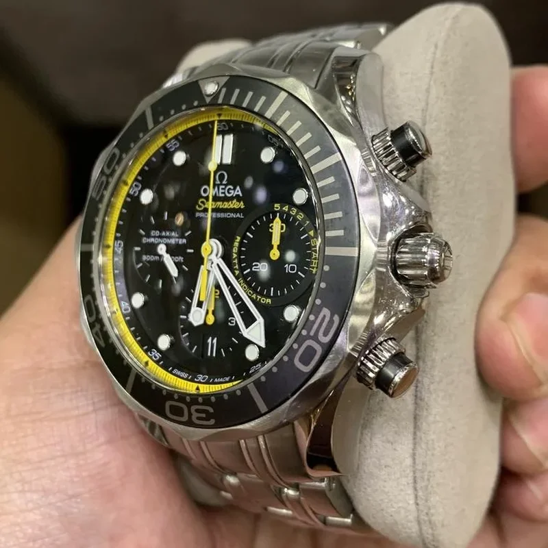 Thumb Seamaster Diver 300M Co-Axial 44 Regatta Chronograph Stainless Steel / Black / Bracelet