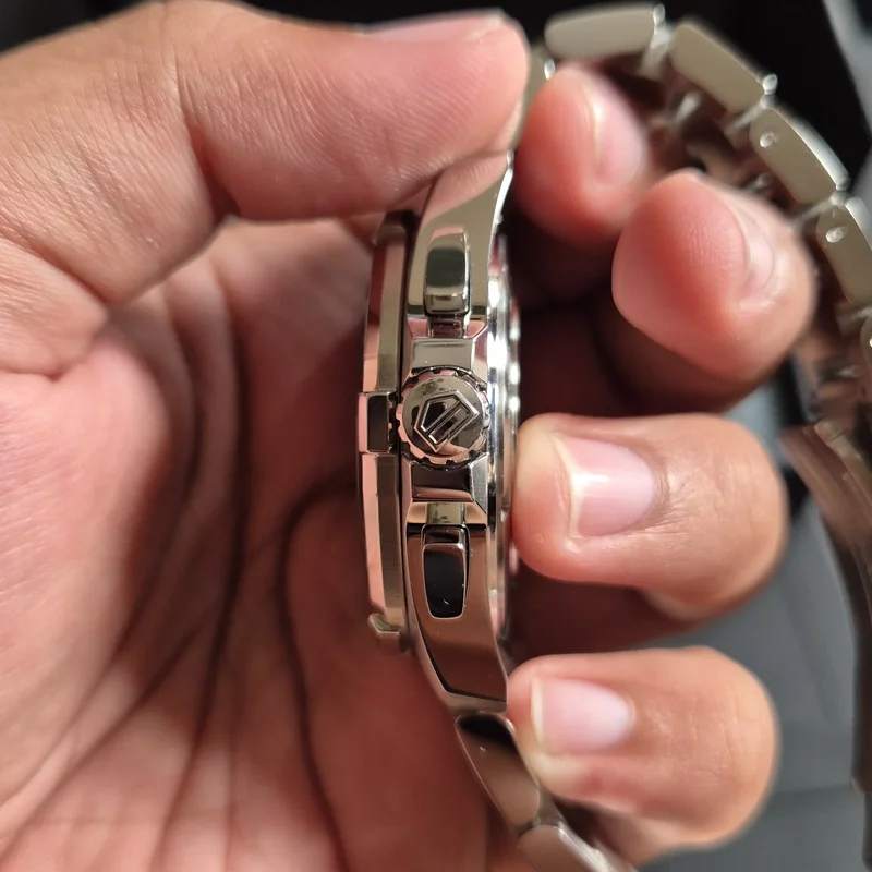 Thumb Aquaracer 300M Quartz Chronograph 43 Stainless Steel / Black / Bracelet