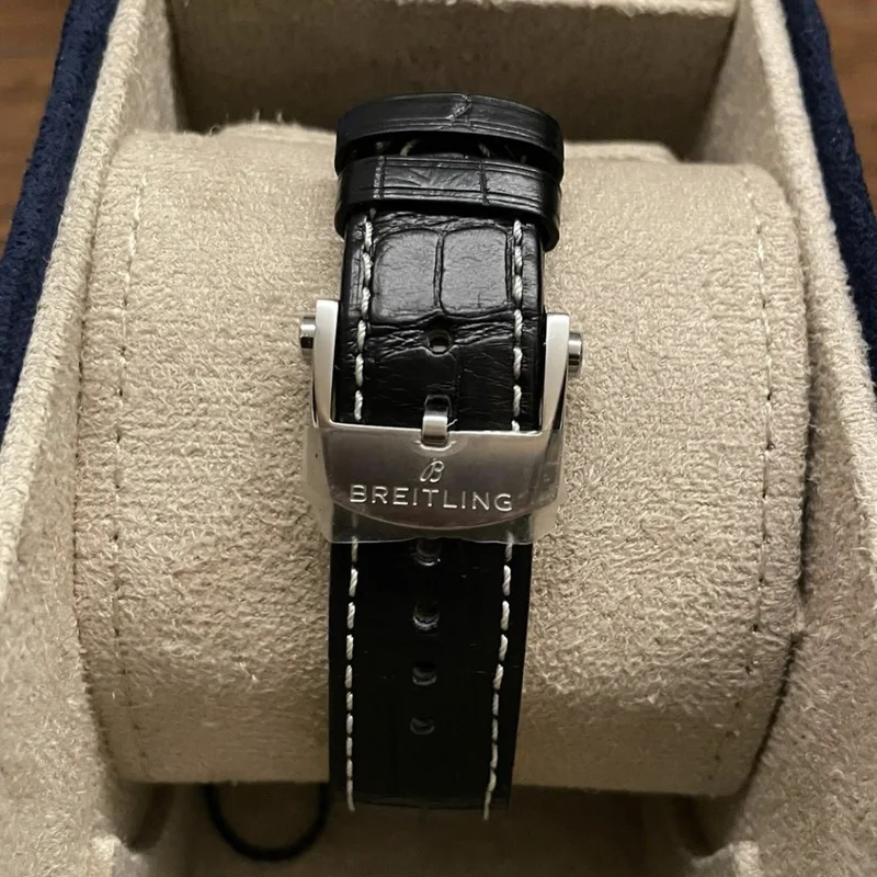 Thumb Navitimer B01 Chronograph 43 Stainless Steel / Copper / Alligator - Folding