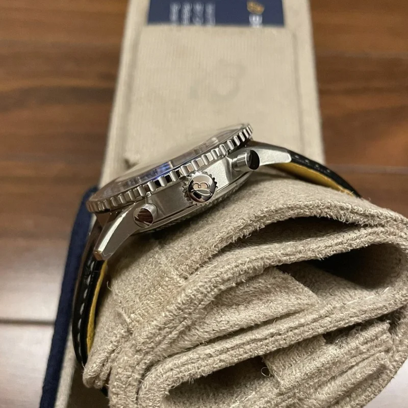 Thumb Navitimer B01 Chronograph 43 Stainless Steel / Copper / Alligator - Folding