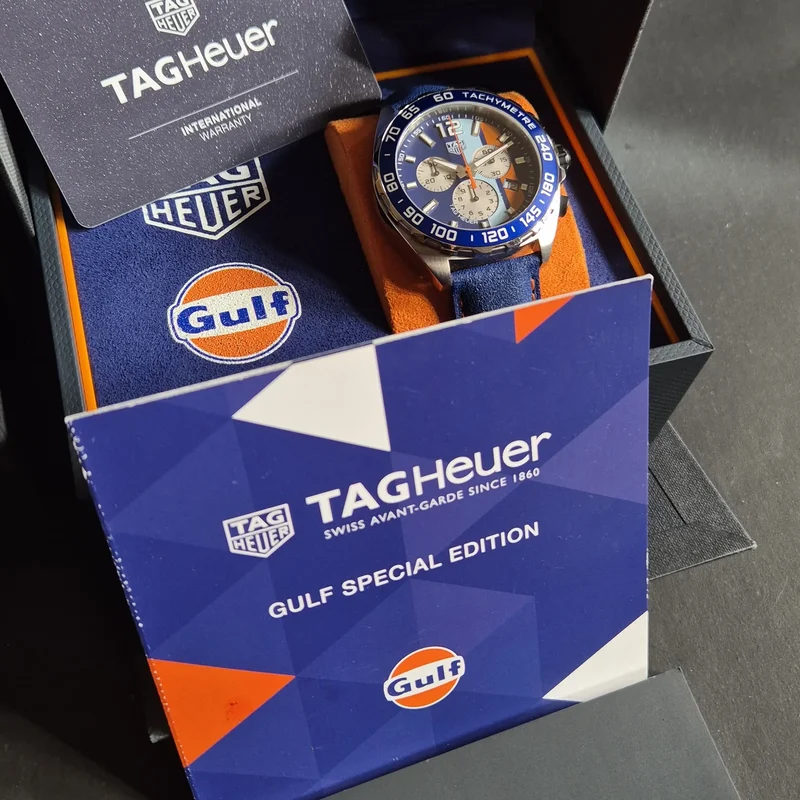 Thumb Formula 1 Quartz Chronograph 43mm / Gulf / Stainless Steel