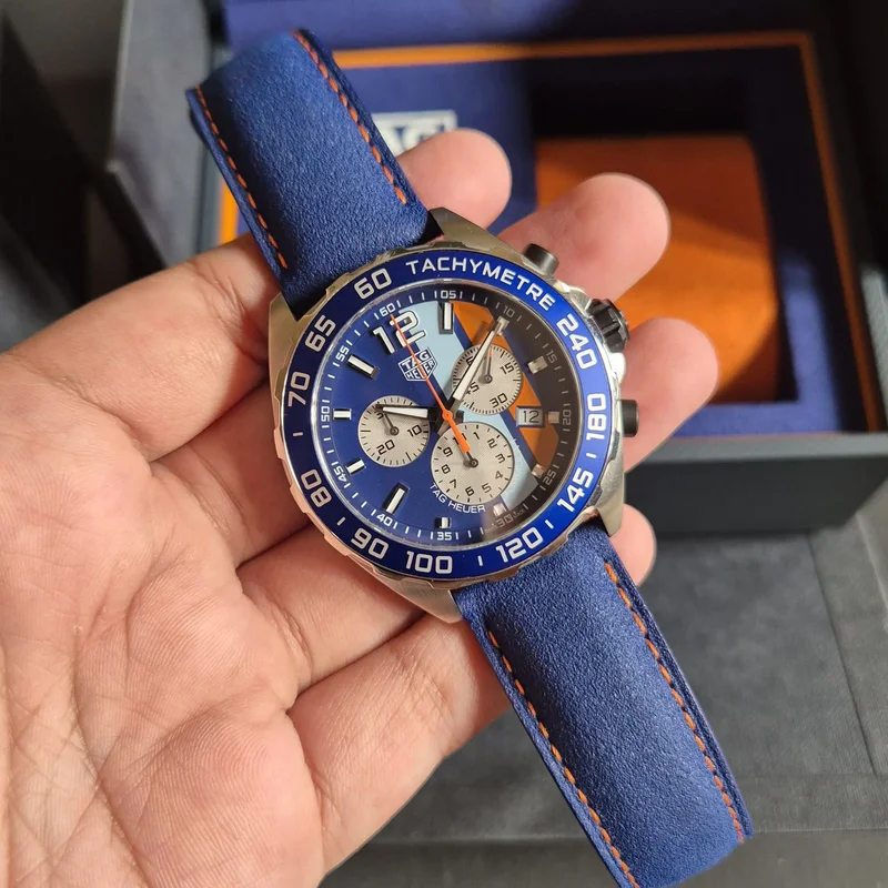 Thumb Formula 1 Quartz Chronograph 43mm / Gulf / Stainless Steel