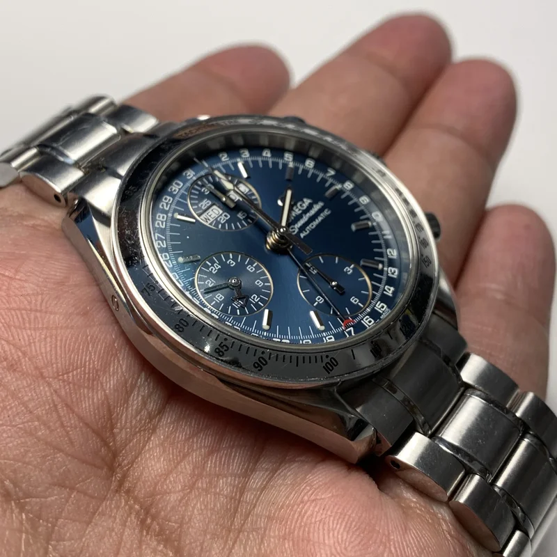 Thumb Speedmaster Day-Date 39 Stainless Steel / Blue / Bracelet