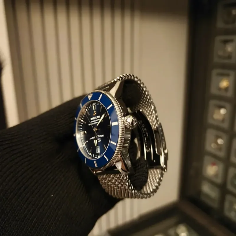 Thumb Superocean Heritage II 42 Stainless Steel / Blue / Blue / Bracelet