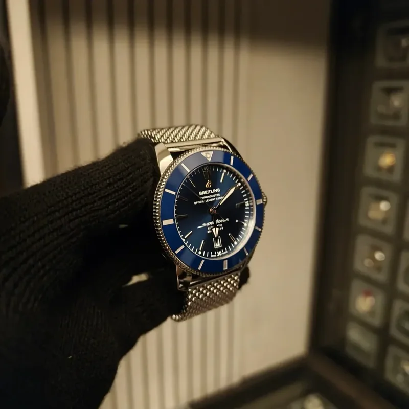 Thumb Superocean Heritage II 42 Stainless Steel / Blue / Blue / Bracelet