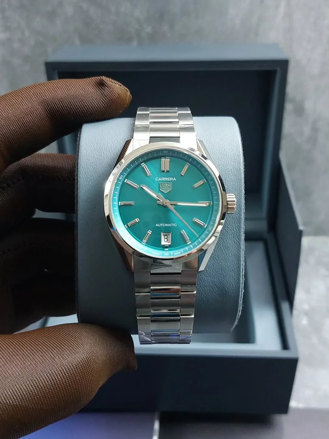 Carrera Date 36 Stainless Steel / Blue
