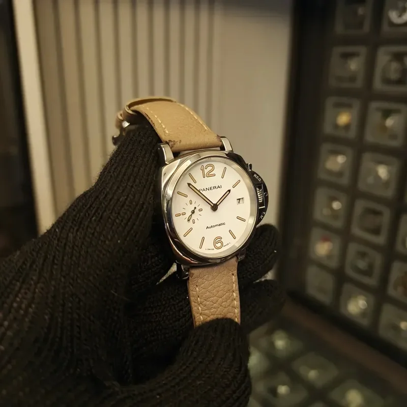 Thumb Luminor Piccolo Due 38 Automatic Stainless Steel / White