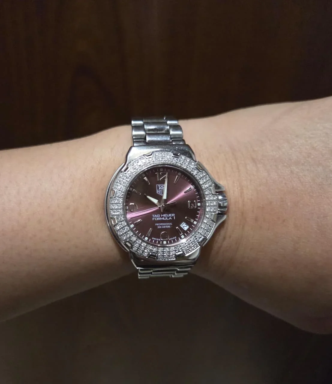 Formula 1 Quartz 37 Stainless Steel / Diamond / Purple / Bracelet