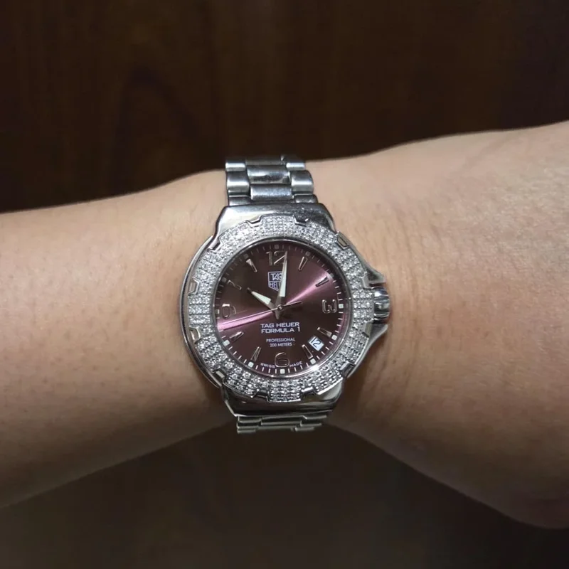 Formula 1 Quartz 37 Stainless Steel / Diamond / Purple / Bracelet