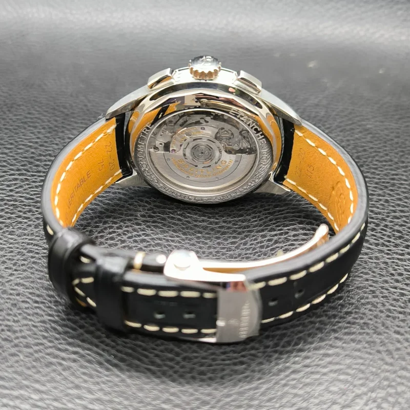 Thumb Premier B01 Chronograph 42 Stainless Steel / Silver / Croco / Folding