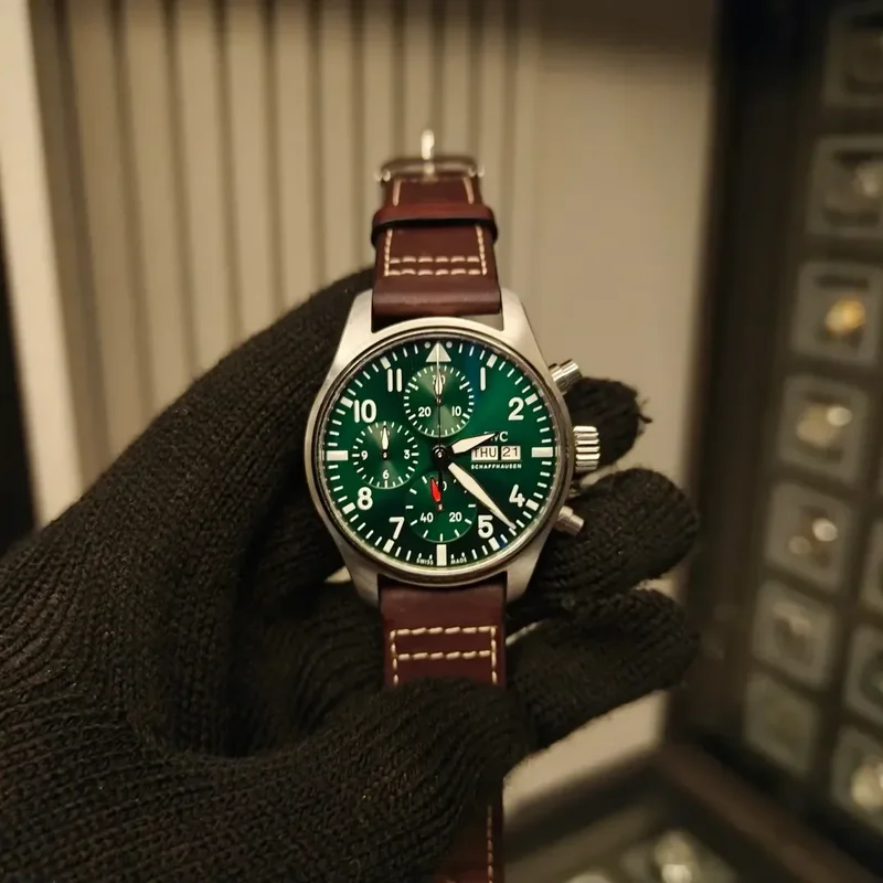 Pilot's Watch Chronograph Stainless Steel / Green