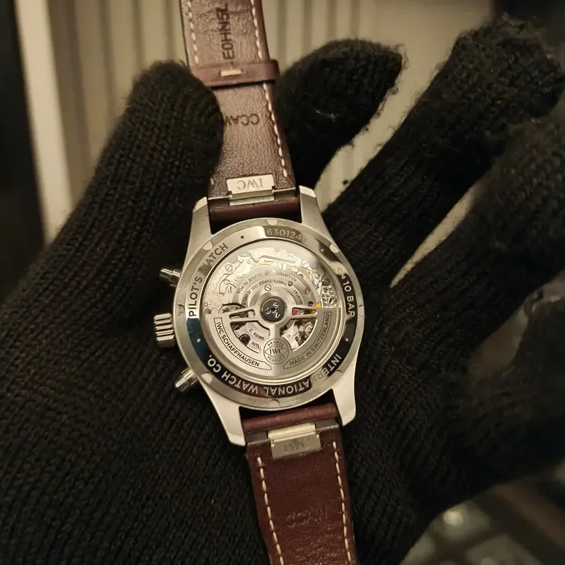 Thumb Pilot's Watch Chronograph Stainless Steel / Green