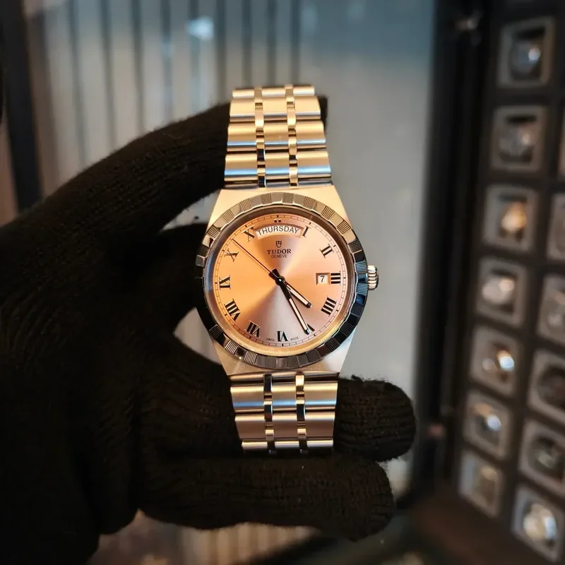 Royal Day-Date 41 Stainless Steel / Salmon - Roman