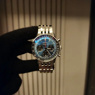 Navitimer B01 Chronograph 41 Stainless Steel / Blue / Bracelet