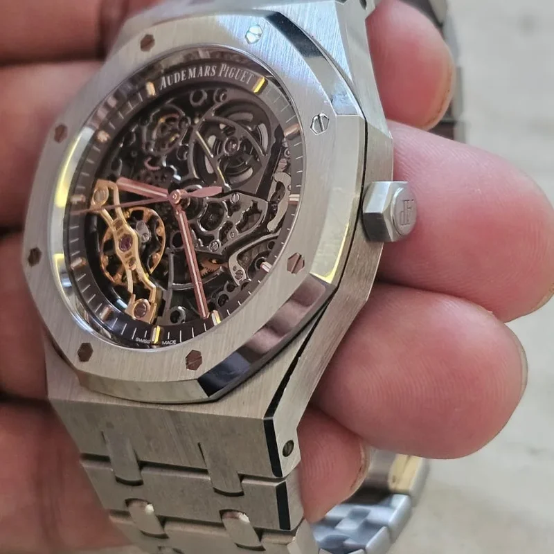 Thumb Royal Oak 41 Double Balance Wheel Openworked Stainless Steel