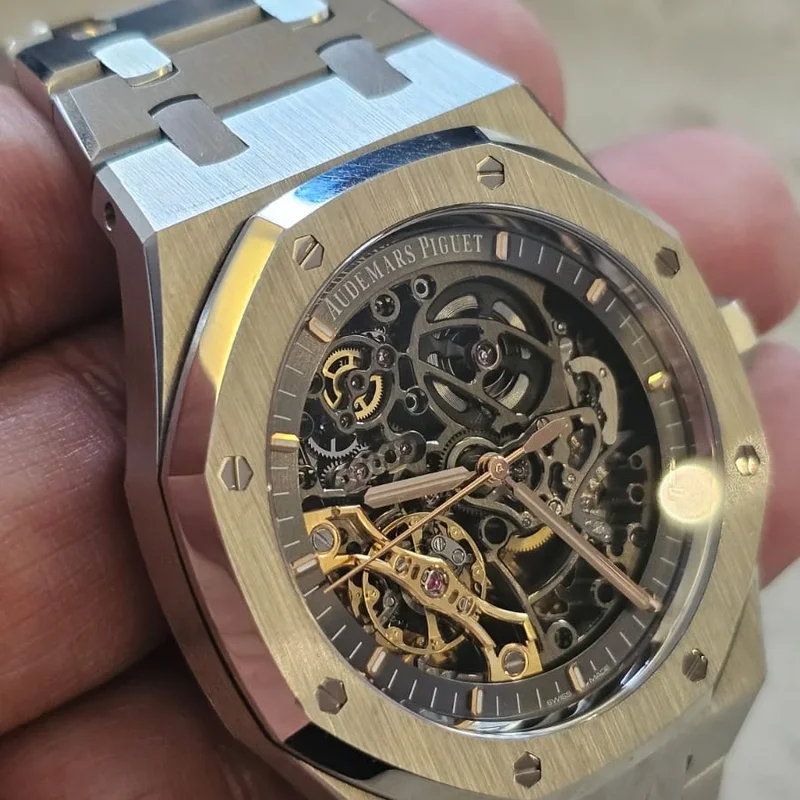 Thumb Royal Oak 41 Double Balance Wheel Openworked Stainless Steel