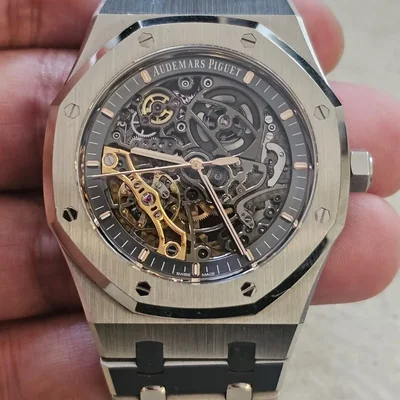 Royal Oak 41 Double Balance Wheel Openworked Stainless Steel