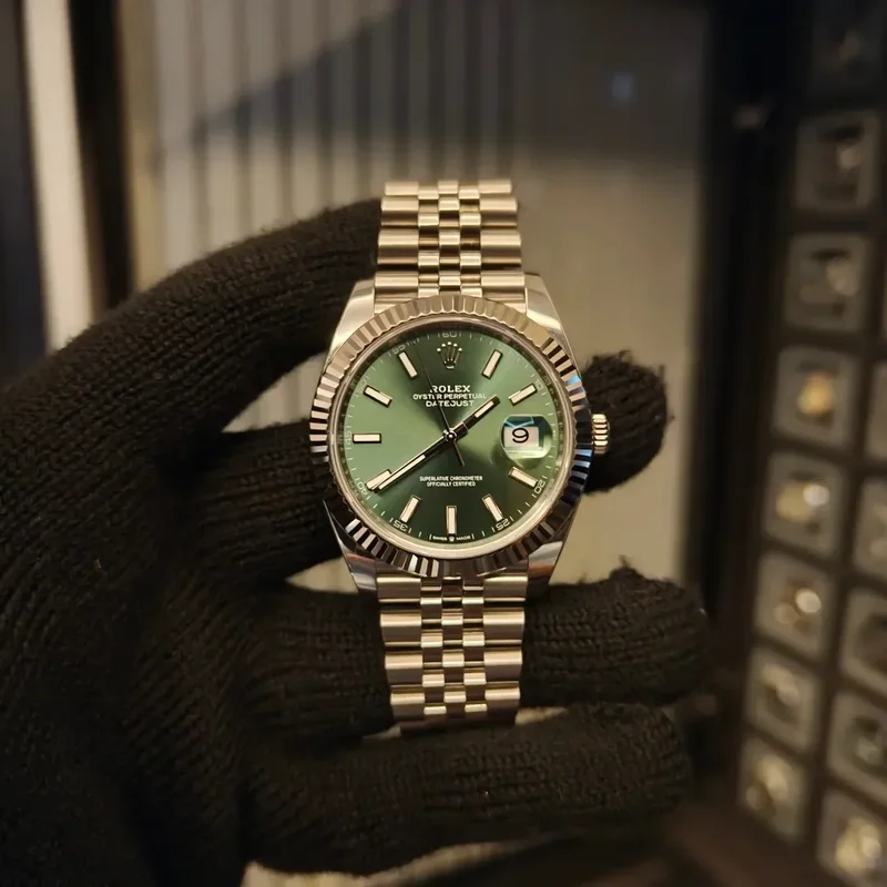 Datejust 41 Stainless Steel - Fluted / Green / Jubilee