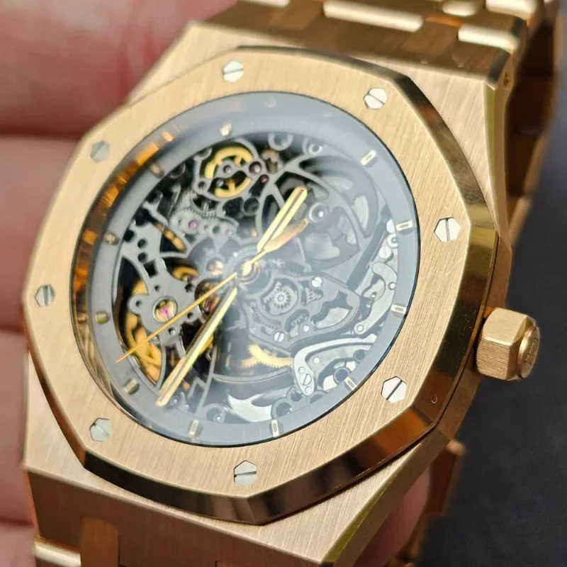 Thumb Royal Oak Openworked Selfwinding Pink Gold / Strap